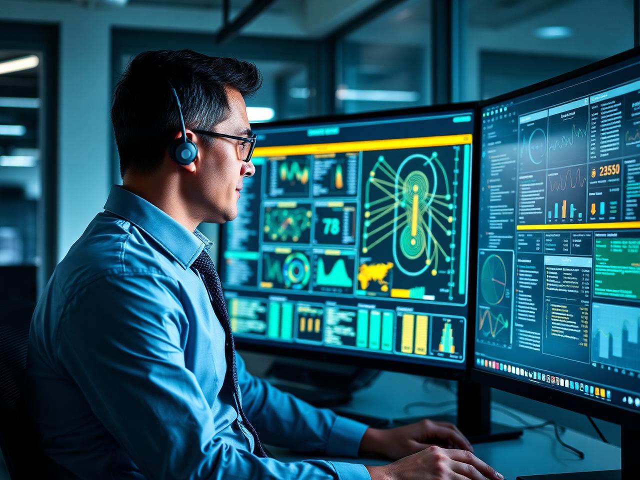 IT consultant reviewing systems